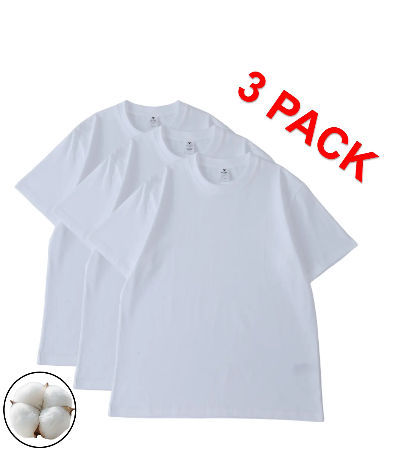Men’s 3-pack premium pure cotton crew-neck T-shirts, short sleeves, basic layering tops suitable for everyday casual wear, breathable soft fabric available in multiple colors, ideal for summer and daily wear, couples’ clothing.
