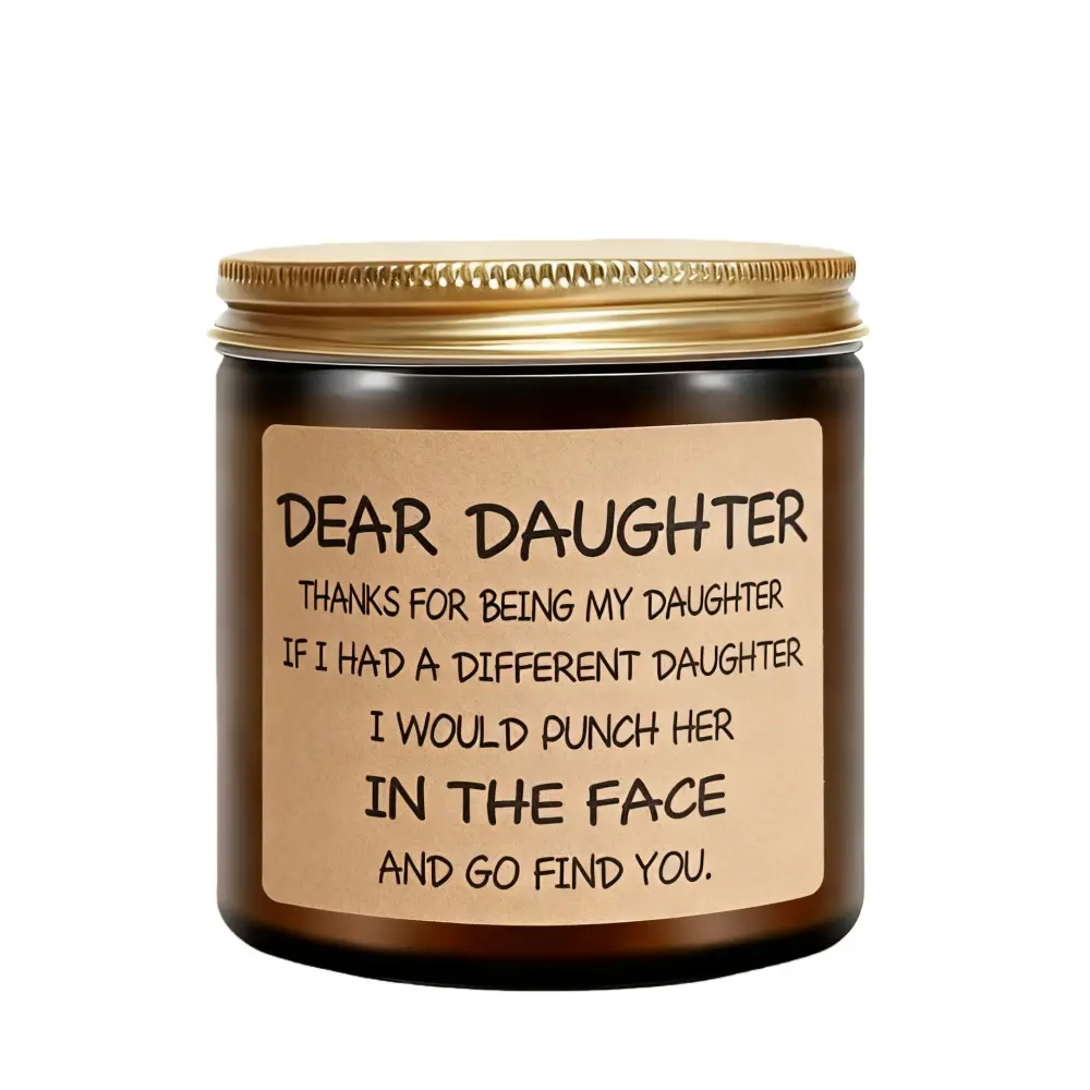 Gifts for Daughter, Unique Daughter Gift from Mom, Lavender Scented Candle for Daughter Birthday Mothers Day Graduation Back to School Wedding Bridal Shower Gift, Funny Birthday Gifts, Gag Gift, Humor Gift, Quirky Gift