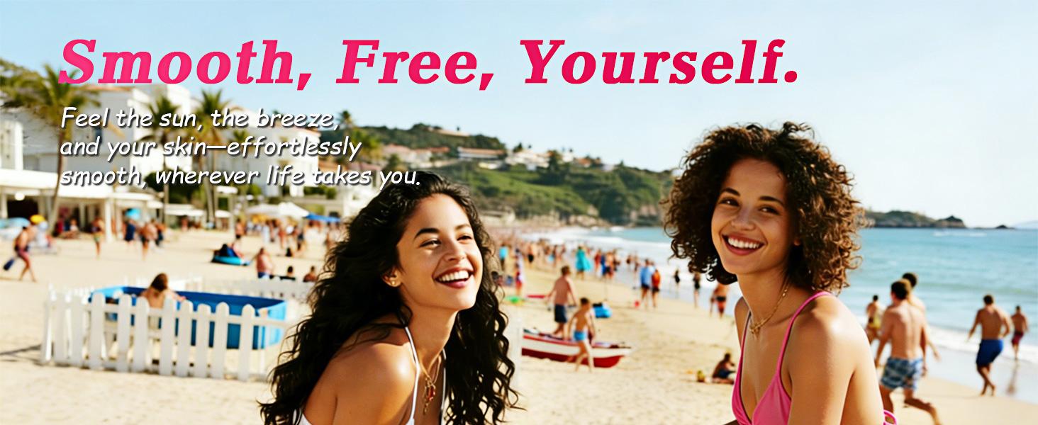 Bikini Trimmer for Women, Electric Shaver and Razor Rechargeable 2-in-1 Body and Facial Epilator, Dual Heads for Painless Trimming of Pubic Hair, Face, Underarms and Legs, Summer Gift dual-head