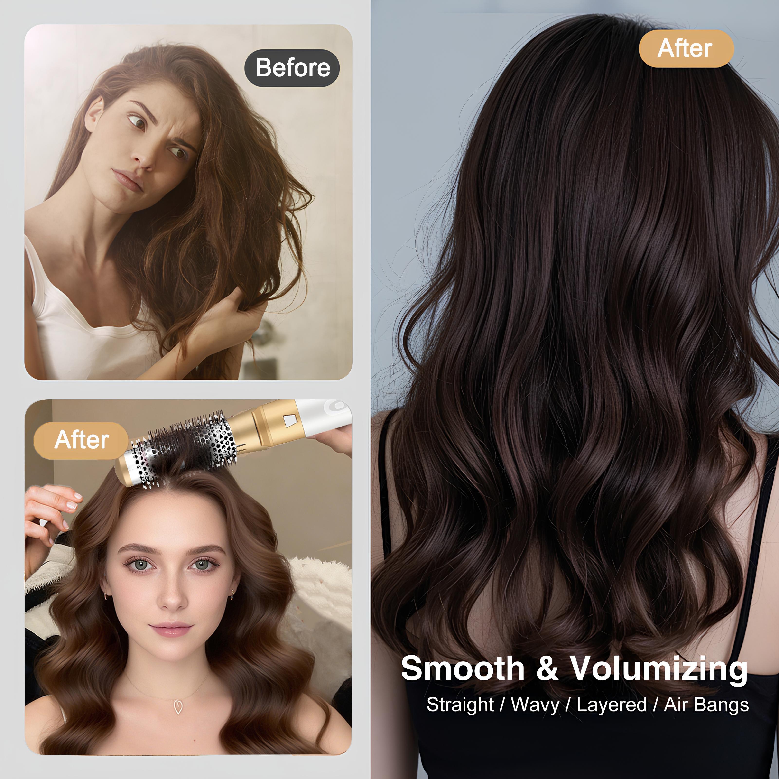 DOEAST US Seller 5-in-1 Hair Styler & Hair Dryer Set with Millions of Negative Ions Features Auto Hair Curler, Detachable Comb Heads, Curling Iron, Hair Straightener, Volumizer, Hot Air Brush & Air Curler All-in-One Hair Styling Tools,  Gift for Girls