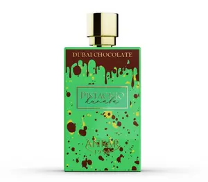 Anfar Dubai Chocolate Pistachio Kunafa Eau De Parfum 2.8 oz / 80ml | Unisex Arabian Gourmand Perfume with Notes of Pistachio, Caramel, Chocolate & Amber