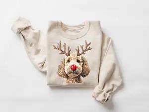 Christmas Goldendoodle Sweatshirt, Christmas Dog Sweatshirt, Dog Lover Gift, Holiday Sweater, Doodle Mom Shirt, Womenswear & Menswear