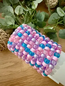 Enchanted Mermaid Stackable Bracelets - Set of 3 - Stretchy, No Clasp Design