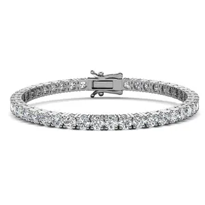 Kaylee 18k White Gold Plated Tennis Bracelet with Simulated Diamond Crystals