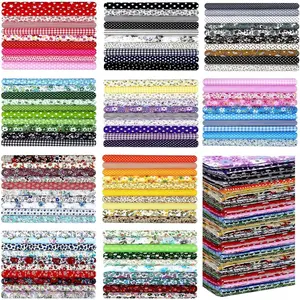110 Pcs 10 x 10 Inches Cotton Bundle Squares Pre Cut Patchwork Quilting Sewing Floral Printed Bundles for DIY Sewing Beginners