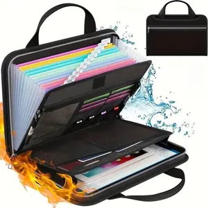 Fireproof Document Organizer, Accordion-Style Folder with 13 Pockets, Portable for Home Office Travel, Securely Store Important Documents