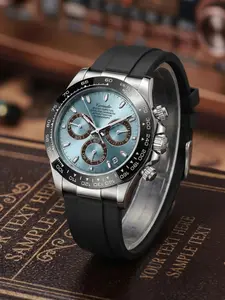 A New Men's Steel Strip Stainless Steel Holiday Gift for Friends and Fathers, Night Light Waterproof Multifunctional Fashionable Business Style Quartz Waterproof Wristwatch