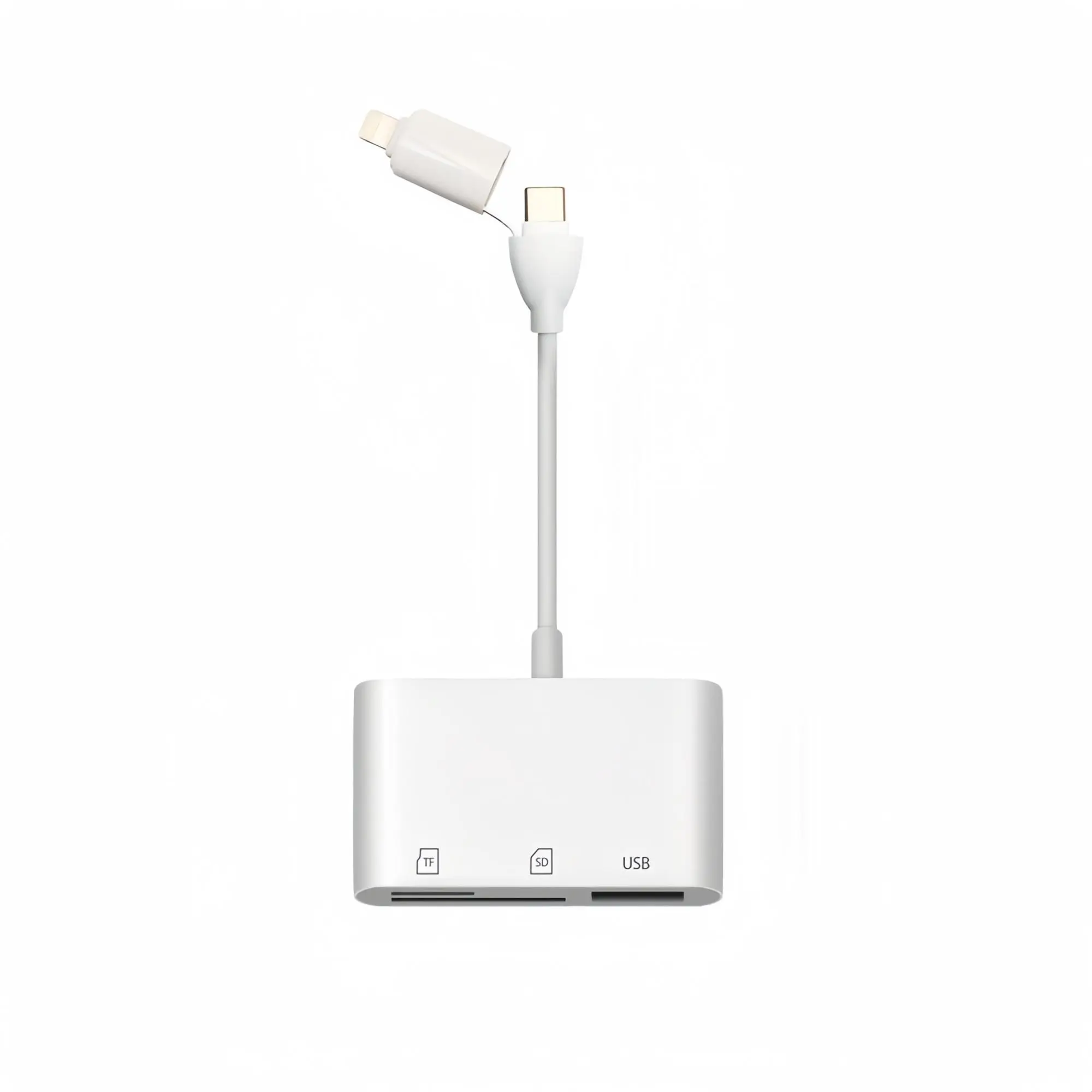 3-in-1 Card Reader, USB-C To SD TF CF Camera OTG Multi-functional Card Reader, Easy Plug and Play, Digital Trail Game SD & TF/micro SD Card Viewer