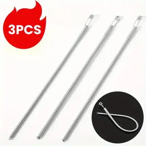 (3Pcs) Spring Loop Threader, Flexible Stainless Steel Drawstring Threader Tool,Bendable Multi-Purpose Cord Threading Tool for Eyelets, Elastic and Lace