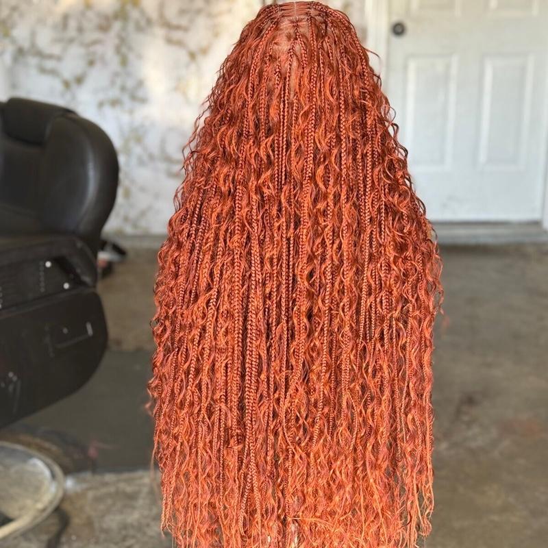 Full lace braided boho wig ready to ship.30 inches