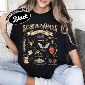 Survivor Of Mass Destruction T-shirt, Acotar Fan T-shirt, Sjm Inspired Tee, Bat Boys Shirt, Crescent City Merch,summervibes