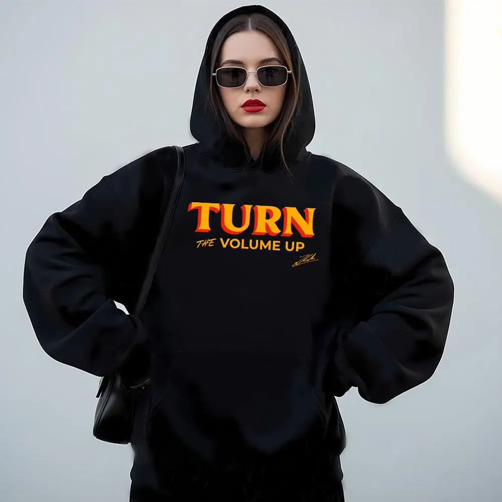 Zohran Mamdani Turn the Volume Up Sweatshirt NYC Mayor New York Anti Trump TShirt Hoodie Medium Fabric 50% Cotton 50% Polyester Classic Fit Cozy Warm