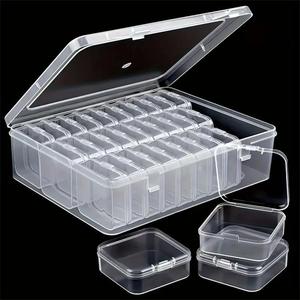 clear jewelry storage box, 1 set transparent jewelry organizer, jewelry case, multi compartment design jewelry  box for earrings, rings, necklaces, anime stickers, organizing tools, organized box, durable home storage organizer, divided compartments