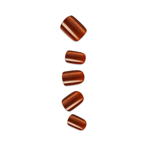 colorFX by Impress No Glue Fake Press On Nails - Ruby Rush | Design, Orange, Short, Squoval, Manicure