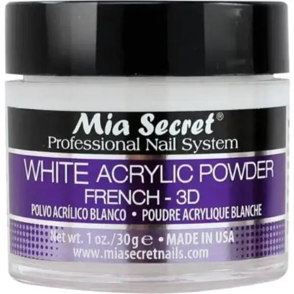 Mia Secret - Acrylic Powder White French 1 oz - #PL420-W Mia Secret - Acrylic Powder White French 1 oz - #PL420-W