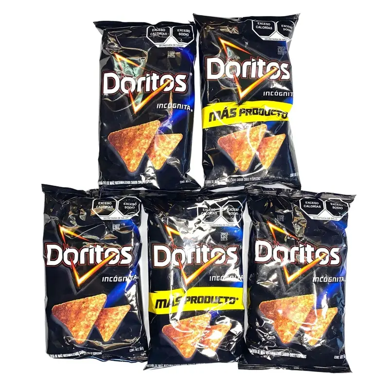 5 - PK Doritos Incognita - Potato Chips - Crunchy Snack - 58g Bag - Mexican Chips - Sabritas Mexicanas - Papitas Mexicanas