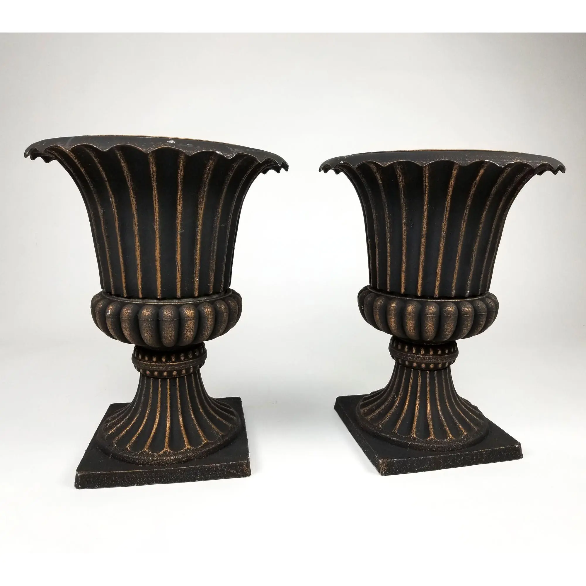 Imperial Urn, Set of 2 Antique Copper