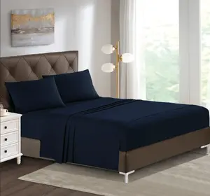 SmartM'Raud Full Size Sheets - 4 Piece Set - Elegant, Comfy, Extra Soft, Hotel Luxury Bed Sheets & Pillowcases - Deep Pockets - Cooling, Wrinkle Free, Stain, Fade Resistant - Navy Blue