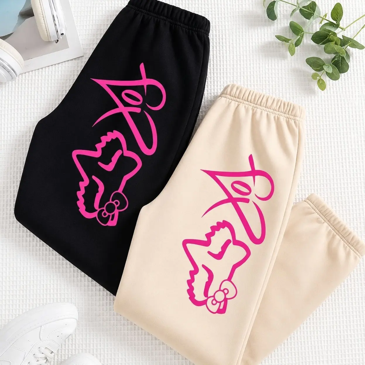 Foxx Racing Pink Logo Sweatpants for Women & Men – Y2K Graphic Baggy Joggers Sweatpants , Streetwear Biker Style, Unisex Gift, Trending 2026