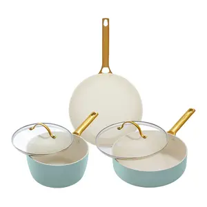Reserve Ceramic 5-piece Cookware Set - Turquoise