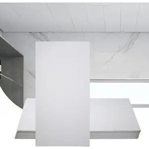 10-Pack Drop Ceiling Tile 2ft x 4ft, Smooth White PVC Ceiling Panel 24 x 48in, 5mm thicknesses   and Fire-Rated, 80 Sq. Ft (10, White)