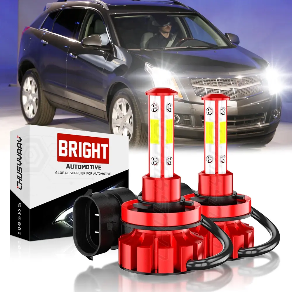 6000K LED For Cadillac SRX 2010 2011 2012 2013 2014 2015 2016 Headlight Kit H11 White Bulbs Low Beam Vehicle Led