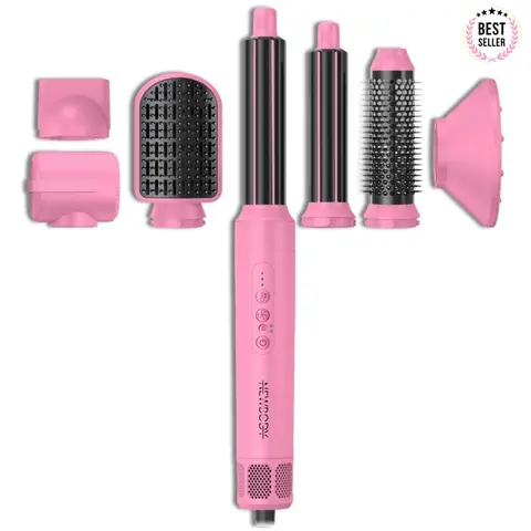 Stylo Air MultiStyler - Lightweight Air Wrap Airstyling Set with 7 Attachments for All Hair Types Heatless Curler with Coanda Technology & 2 Year Warranty