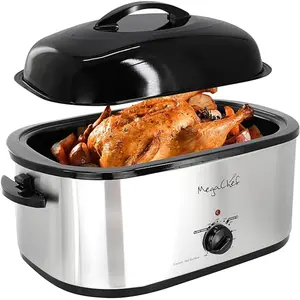 212 MAIN 22 qt. Large Size Electric Roaster Oven with High Dome Self-Basting Lid, Ideal for Meals, Baking