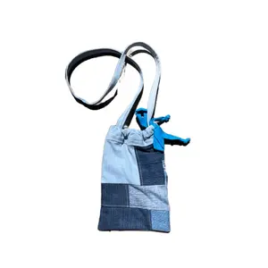 Denim Patchwork Handbag - Trendy Boho Style, Handmade Design, Blue Color, Casual Style, Versatile Use