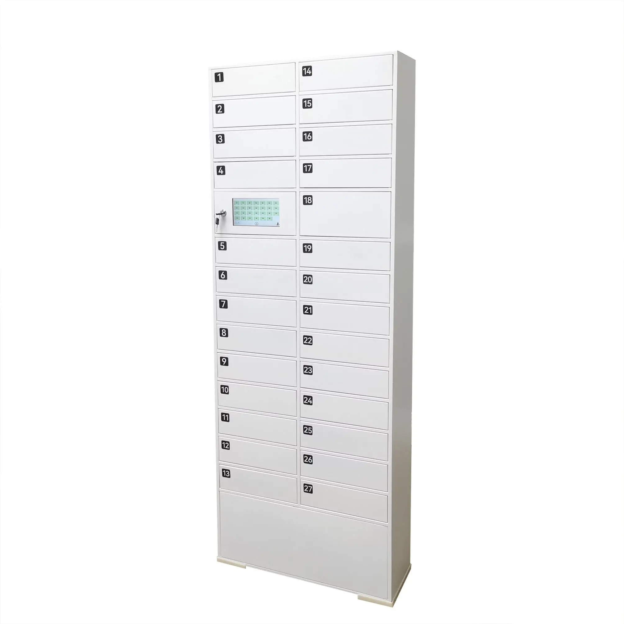 USB Charging Locker 27 Slot Touchscreen Secure Phone Storage Cabinet Steel 10260