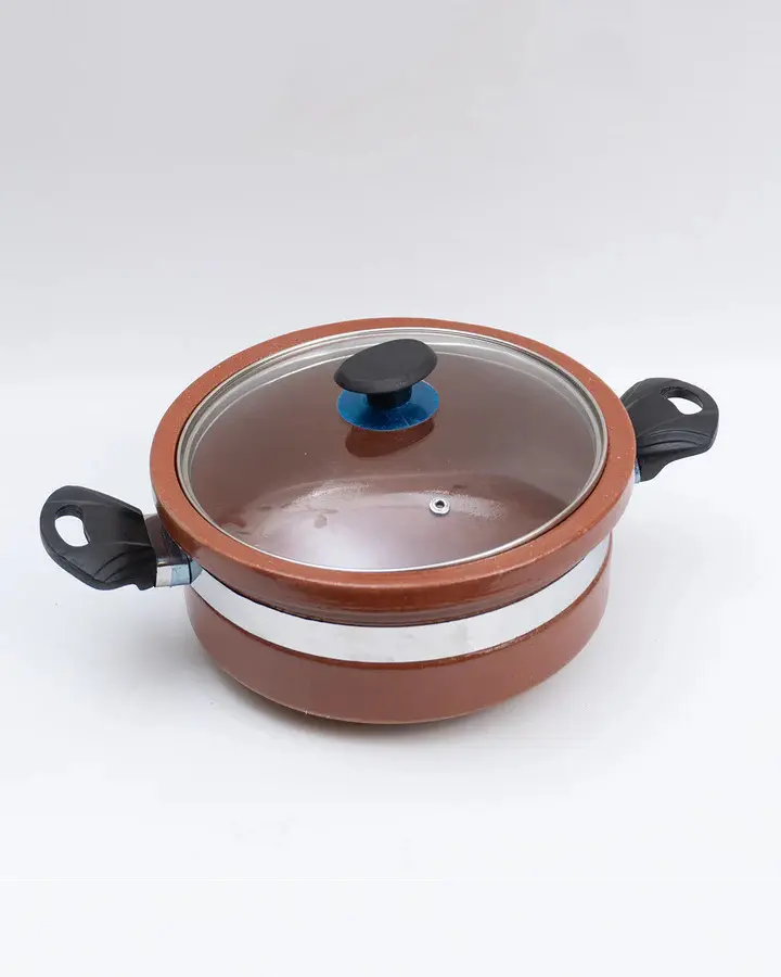 Handmade Glazed Clay Wok for Traditional Cooking – 3 Quart