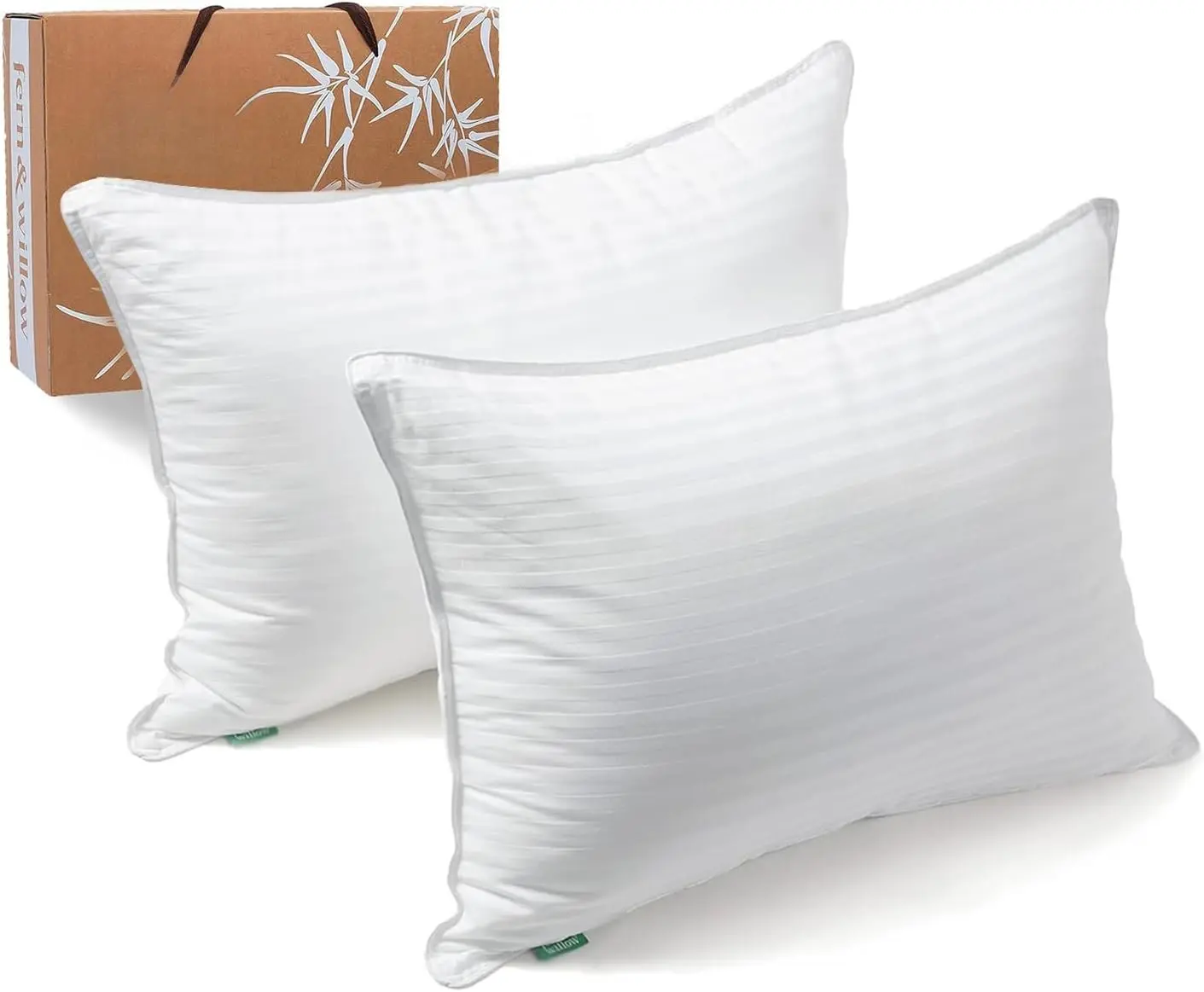 Size Bed Pillows - Set of 2, 36"x20" - Luxurious Ultra-Soft Cooling Pillow - Hotel Quality, Down Alternative Fill, Medium Firm Support for Side,  &  Sleepers