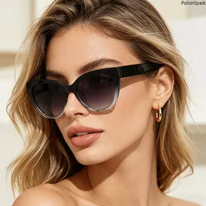 Women's Elegant Cat Eye Gradient Sunglasses - UV400 Protection, Oversized Fashion, Lightweight PC Frame, Sports & Outdoor Eyewear for Daily Use & Parties, Women's Sunglasses