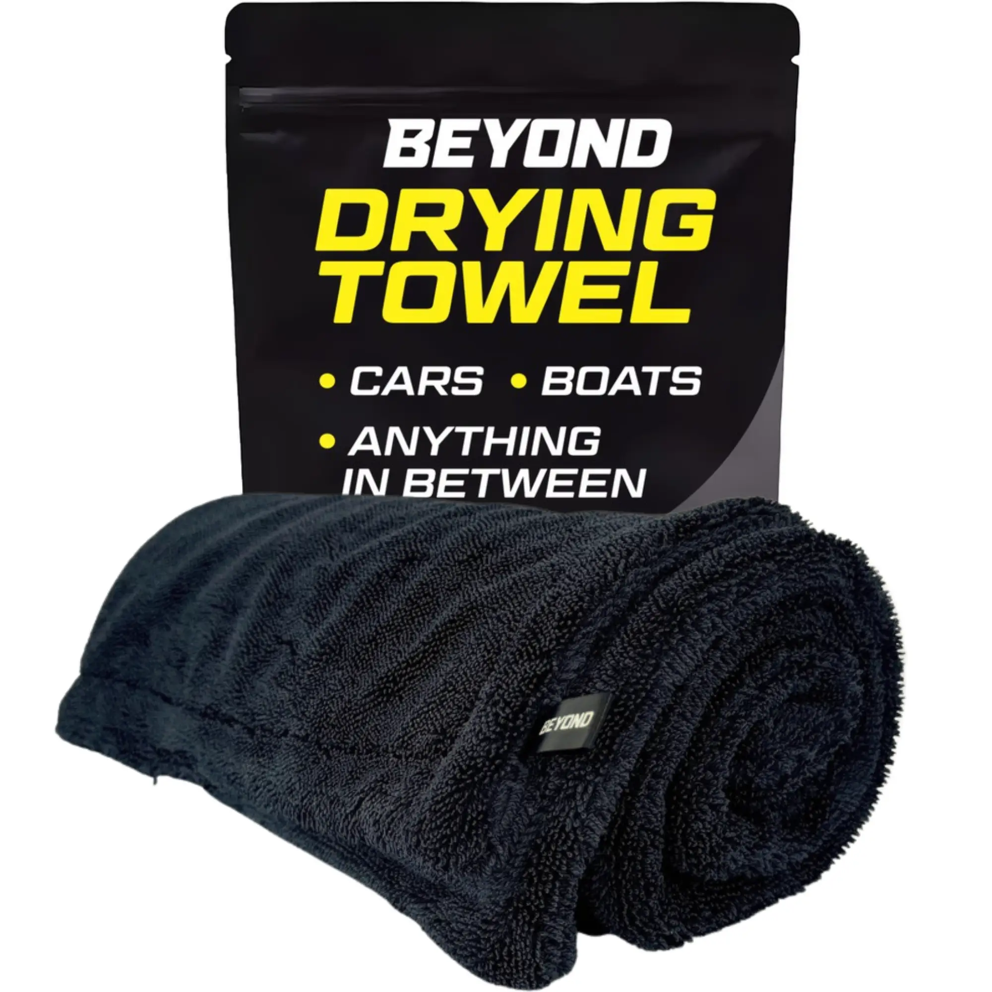 Beyond Drying Towel - Premium Car Drying Microfiber - Large & Super Absorbent - Detailing Towel for Cars and Boats - One-Pass Scratch Free Cleaning To
