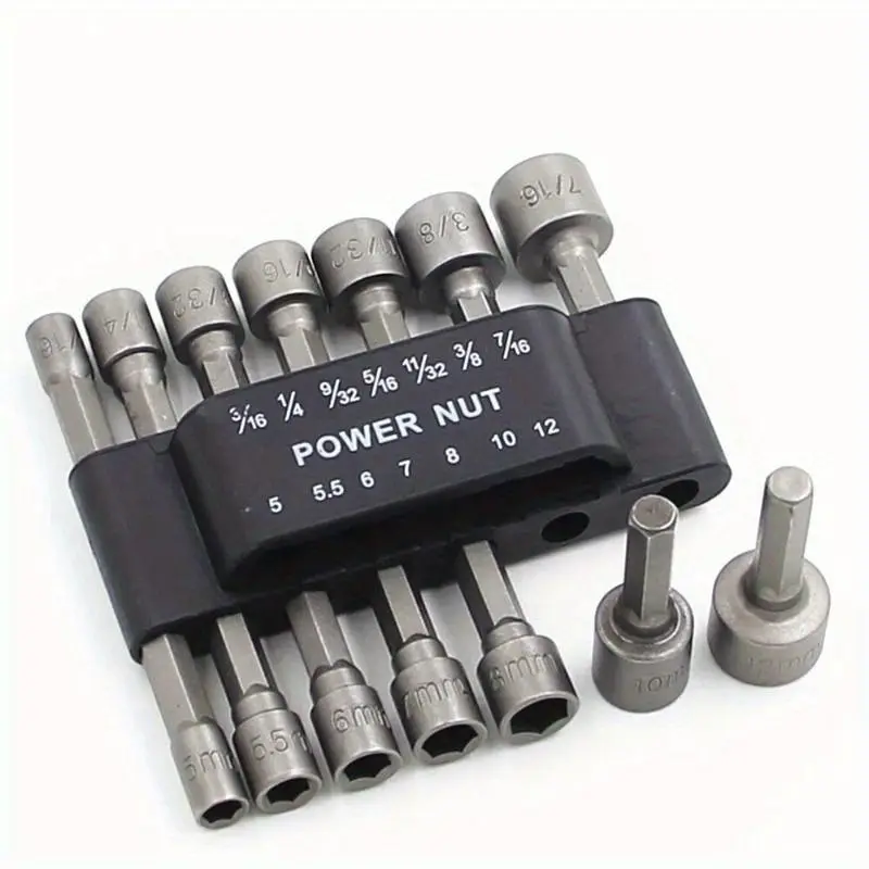 Powerful Socket Inner Hexagonal Wrench Hexagonal Handle Screwdriver Socket Extension Rod Pneumatic Screwdriver Insert Tool Set Nut Driver Set