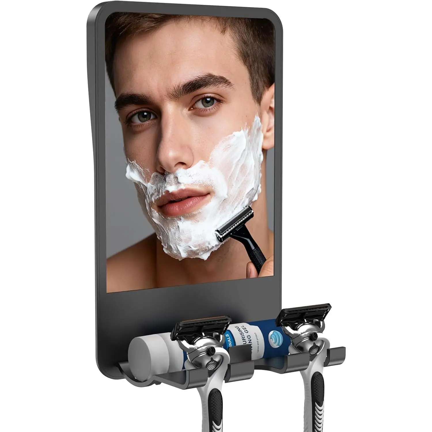 Shower Mirror for Shaving Fogless with Multifunctional Storage for ...