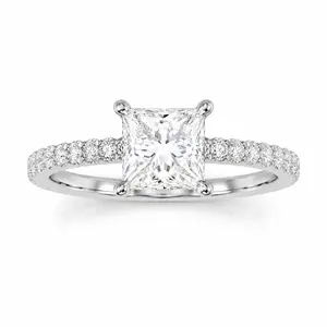 The Princess Pavé — Diamond Engagement Ring Lab Grown Bridal