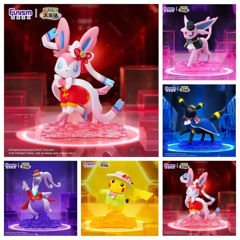 Funism Official Pokémon Unite Prime Twinkmont Figure Sylveon Pikachu Espeon Umbreon Collectible Model Toy