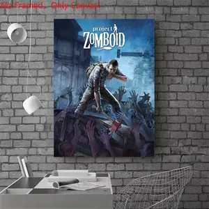 1 piece/set frameless canvas painting print poster, Game Poster art，Project Zomboid Zombie Apocalypse Survival，a perfect gift for Video games loves, ideal gift for bedroom, living room, dorm hallway, kitchen, mural, wall decoration, room decor