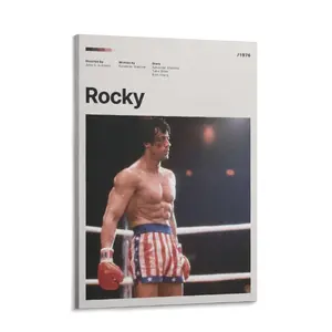 Rocky Balboa Movie Poster Wall Decor, Minimalist Wall Print