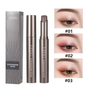 Matte Eyeshadow Contour Duo Highlighter Stick, Eye Makeup Highlighter, Cosmetic, Three-Color Gradient Eyeshadow Contour, Waterproof Sweatproof Long-Lasting