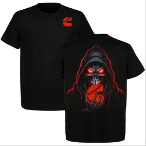 2026 Grim Reaper Holding Cummins Logo Graphic T-shirt, Diesel Power Shirt, Perfect For Diesel Truck Enthusiast
