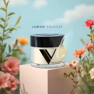 V Beauty Pure Acrylic System - Lemon Squeeze - 100G Cover Powder for Advanced & Beginner Nail Care - Translucent Formula with Superior Adhesion