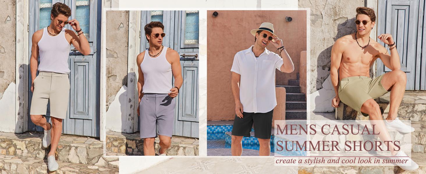 COOFANDY Men's Golf Shorts 8 Inch Lightweight Quick Dry Casual Dress Shorts Hiking Travel Shorts with Pockets COOFANDY Men's Golf Shorts 8 Inch Lightweight Quick Dry Casual Dress Shorts Hiking Travel Shorts with Pockets