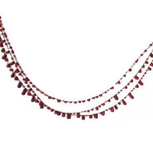 Red Resin Blood Drop Necklace Unique Pendant Clavicle Chain Jewelry
