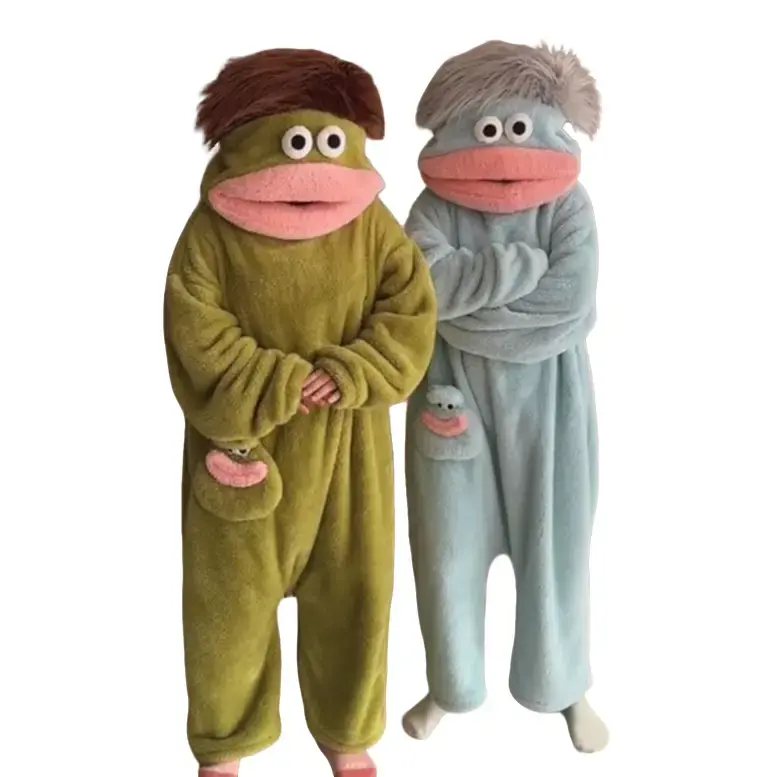 Oversized Monster Hood Jumpsuit for Women, Heavyweight Fleece Streetwear Loungewear, Long Sleeve Cosplay Uniform Garment, Matching, Casual, Cartoon Creature Loungewear Onesies, Chunky, Draped, Zipper, Baggy, Pockets, Vibe, Longsleeves, Elastic, Content Cr