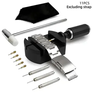 11-Piece Watch Bracelet Removal Kit, Includes Adjustment Tools, Hammer, User Manual, No Band Included, Ideal for Watch Repair Hand Tools, Watch Repair Toolkit