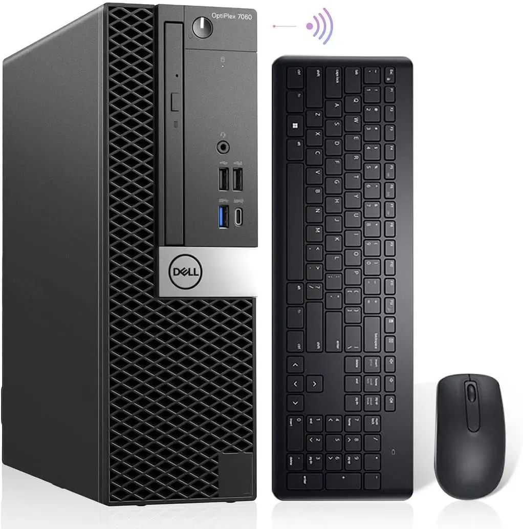 Dell OptiPlex 7060 Windows 11 Pro Desktop Computer SFF,Intel 8th Gen i7-8700 Hexa Core,32GB DDR4 Ram New 1TB NVMe M.2 SSD,AX210 Built-in WIFI 6E & Bluetooth 5.2,New Wireless Keyboard & Mouse (Renewed)