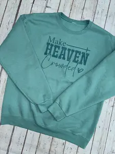 Make Heaven Crowded Tone on Tone Women's Crewneck Sweatshirt