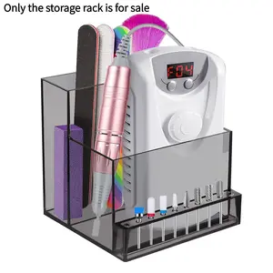 Portable Multi-Functional Nail Polish Organizer Box, Transparent Plastic Storage Case for Manicure Tools, Essential Beauty Accessory